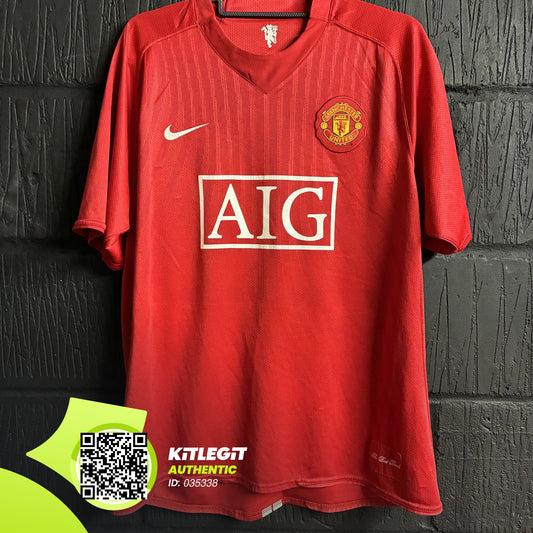 Manchester United 2007/09 Home - XL - Ronaldo #7 (Champions League)