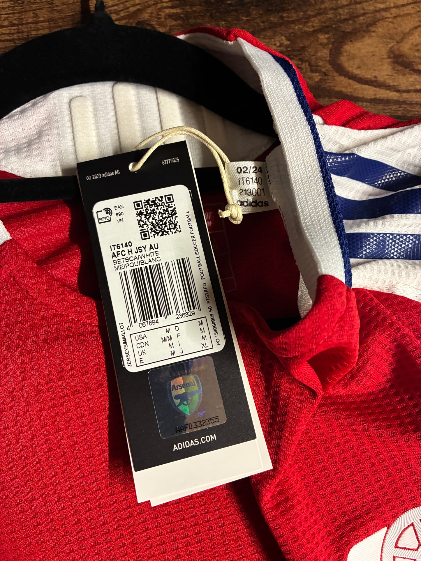 Arsenal 2024/25 Home - Medium - Heat RDY (Player Spec) - BNWT