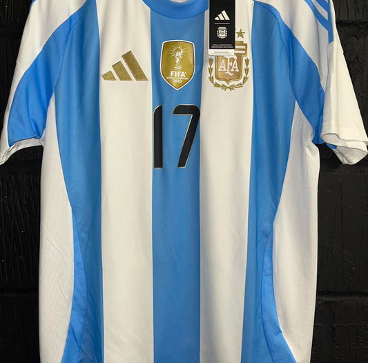 Argentina 2024 Home Shirt - Large - Garnacho