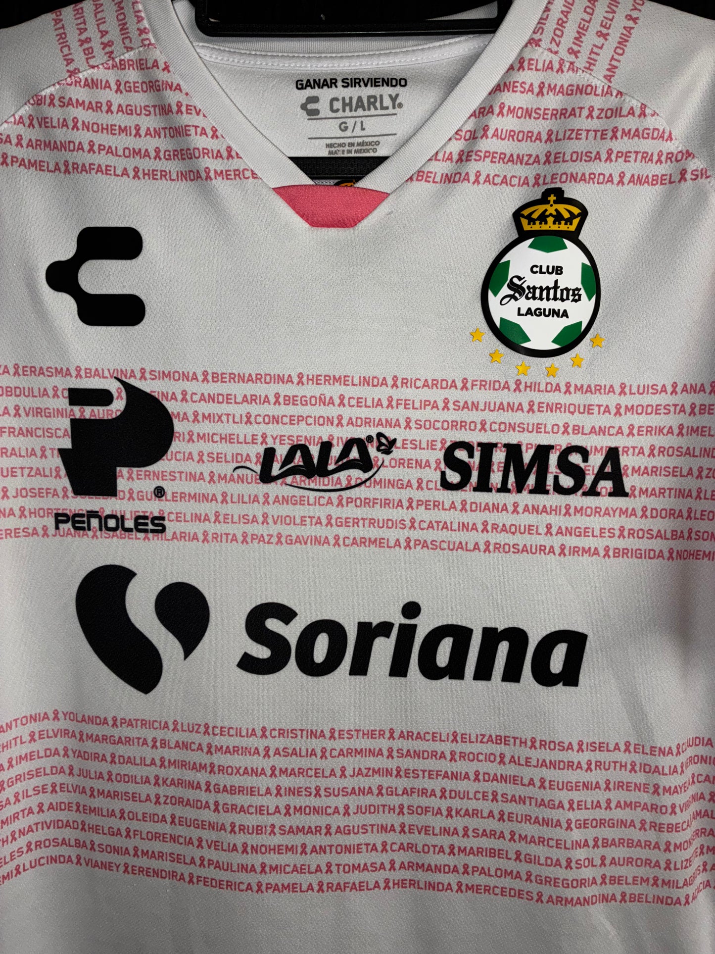 Santos Laguna 2020/21 Pink October Shirt - Large