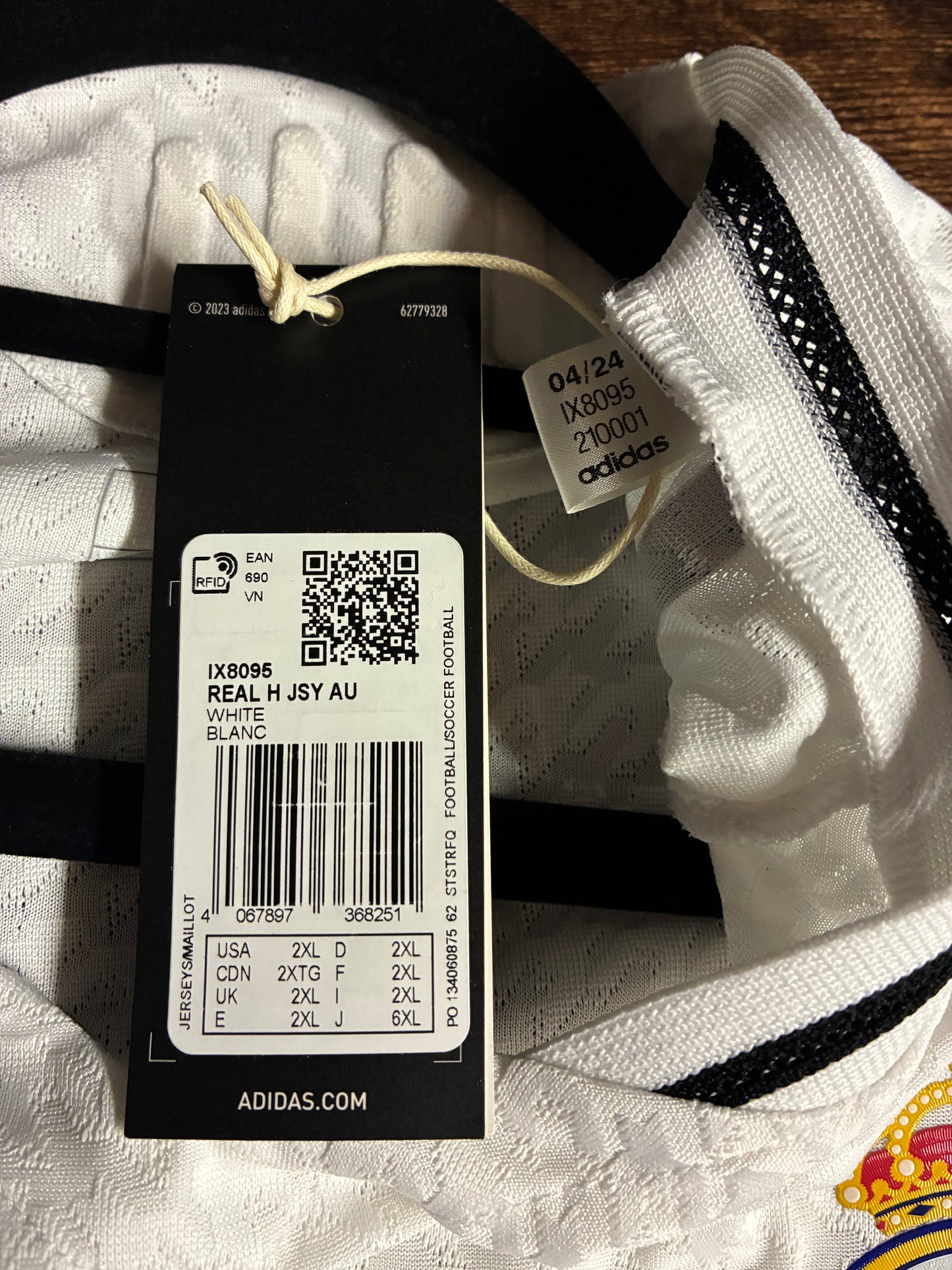 Real Madrid 2024/25 Home XXL - Heat RDY (Player spec) - BNWT