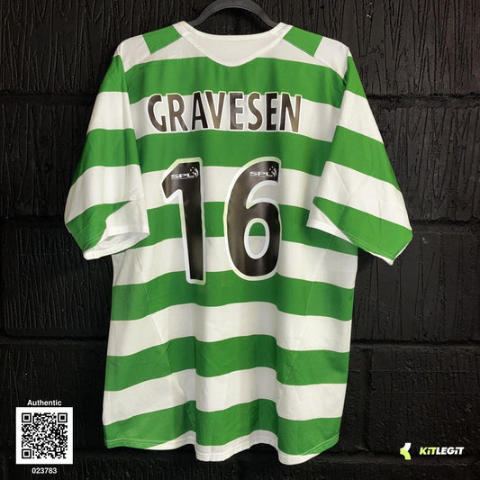 Celtic 2005/07 Home Shirt  - 16 Gravesen - Large