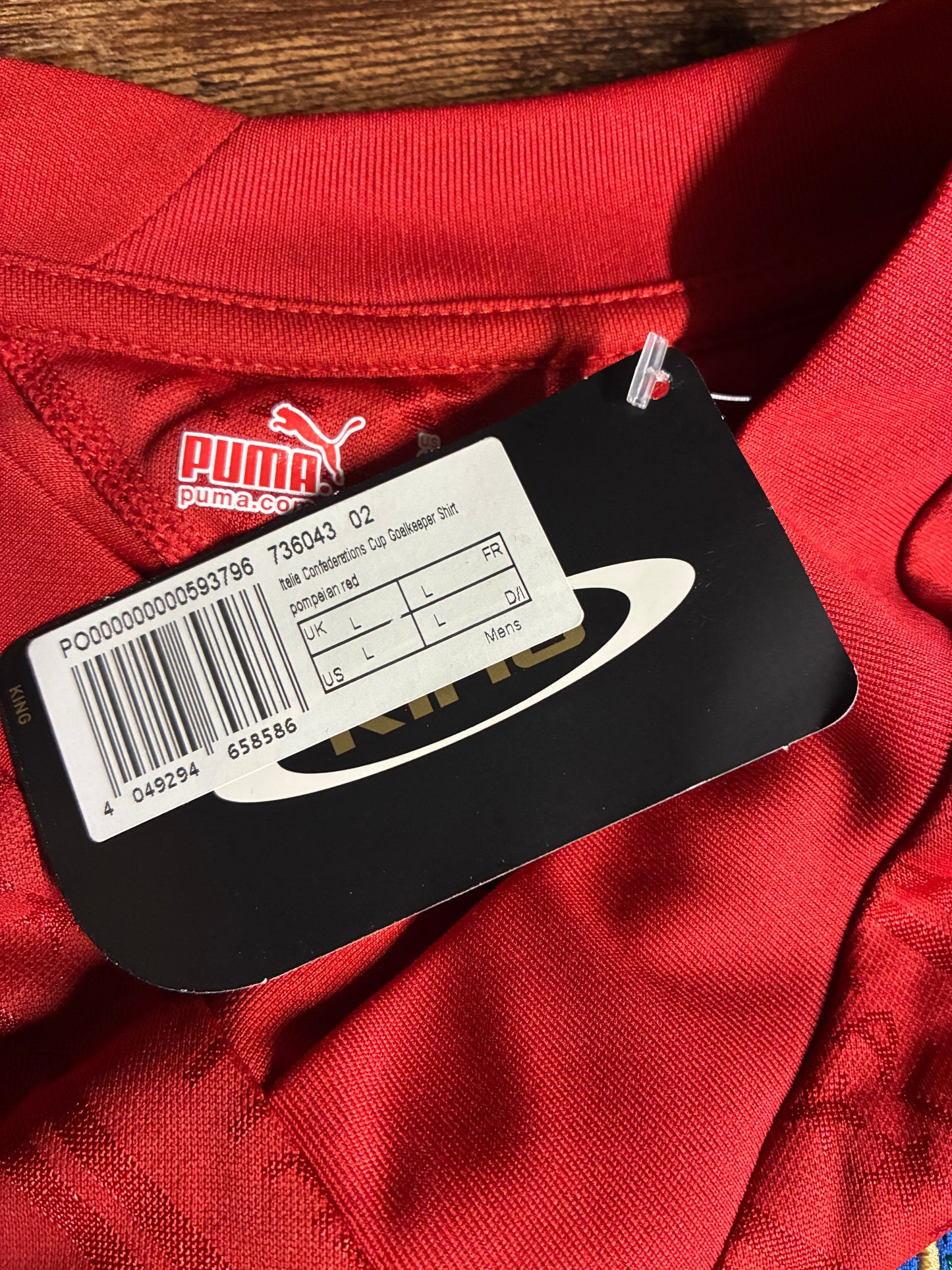 Italy 2009 Confederations Cup GK Jersey - Large - BNWT