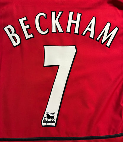 Manchester United 2002/04 Home Shirt - Small - Beckham #7