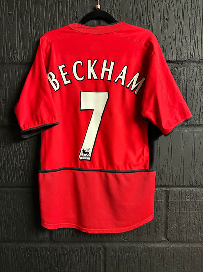 Manchester United 2002/04 Home Shirt - Small - Beckham #7