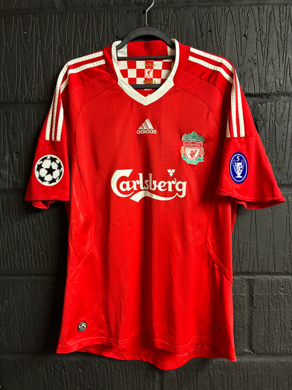 Liverpool 2008/10 Home Shirt - Large - Gerrard #8 Champions League