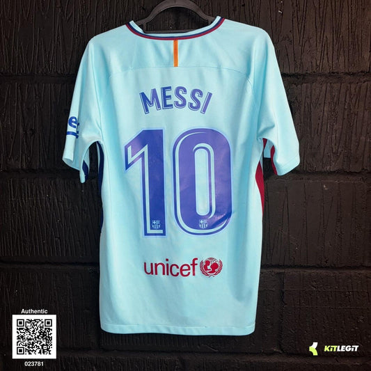Barcelona 2017/18 Away Shirt  - Medium - Messi 10