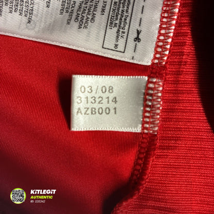 Liverpool 2008/10 Home Shirt - Large - Gerrard #8 Champions League