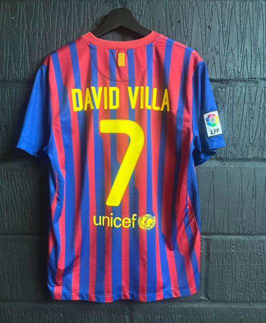 Barcelona 2011/12 Home Shirt - Large - David Villa 7
