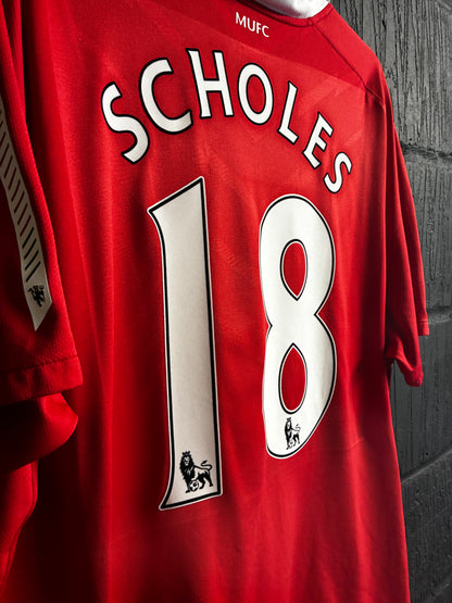 Manchester United 2010/11 Home - XL - Scholes 18
