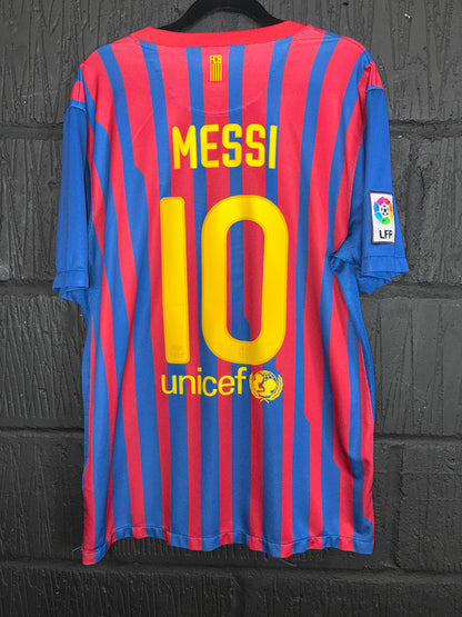Barcelona 2011/12 Home Shirt - Large - Messi #10