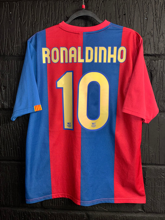 Barcelona 2007/08 Home - Large - Ronaldinho #10