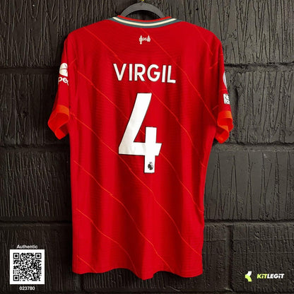 Liverpool 2021/22 Home Shirt  - Van Dijk 4  - Medium - Nike DriFit ADV (Player spec)