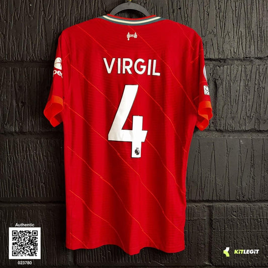 Liverpool 2021/22 Home Shirt  - Van Dijk 4  - Medium - Nike DriFit ADV (Player spec)
