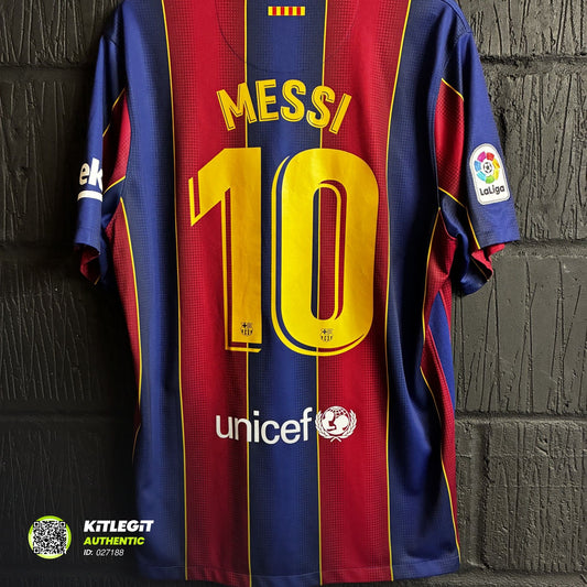 Barcelona 2020/21 Home Shirt - XL - Messi 10