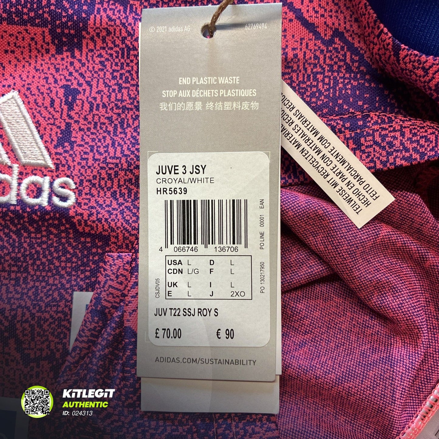 Juventus 2022/23 3rd Shirt - Large (BNWT)